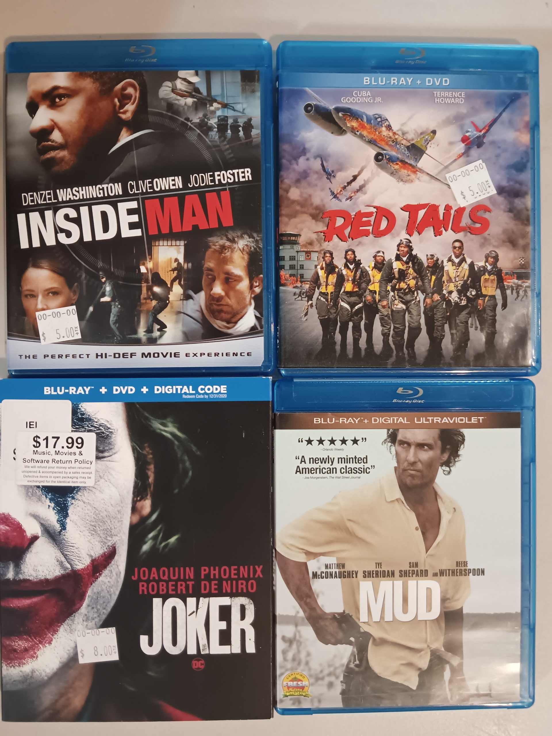 Action 4-Pack; BluRay & DVD