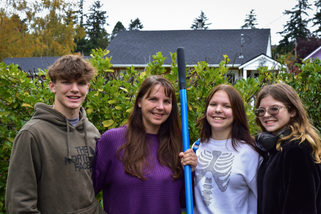 Tarra and her family at Skagit Habitat for Humanity's Groundbreaking Ceremony in October 2024