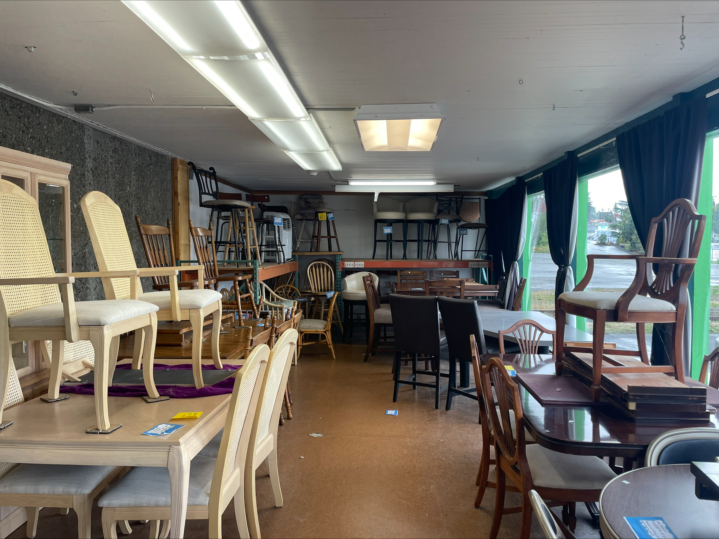 Selection of Kitchen and Dining Room Tables at the Skagit Habitat Store